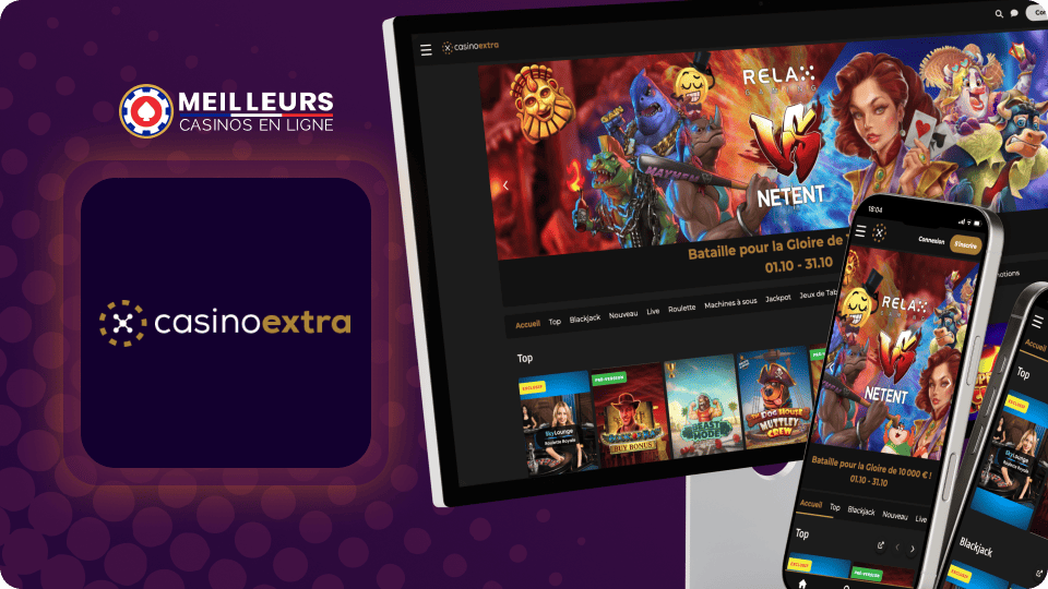 7ème place dans notre liste de sites francophones selon CasinoExtra