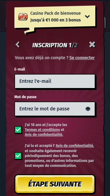 Inscription en Ally-Spin Casino Connexion à FR Ally Spin Casino et Enregistrer un Nouvel Utilisateur