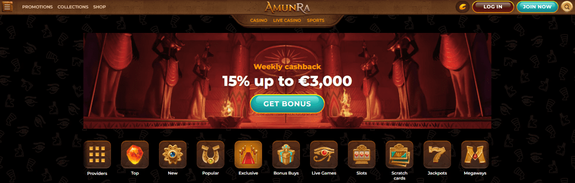 Analyse du Casino Amun Ra en Ligne France