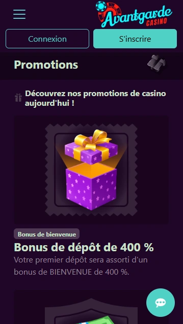 Bonus de Bienvenue sur Avantgarde Casino Sérieux AvantgardeCasino avec no Deposit Bonus pour les Joueurs Français
