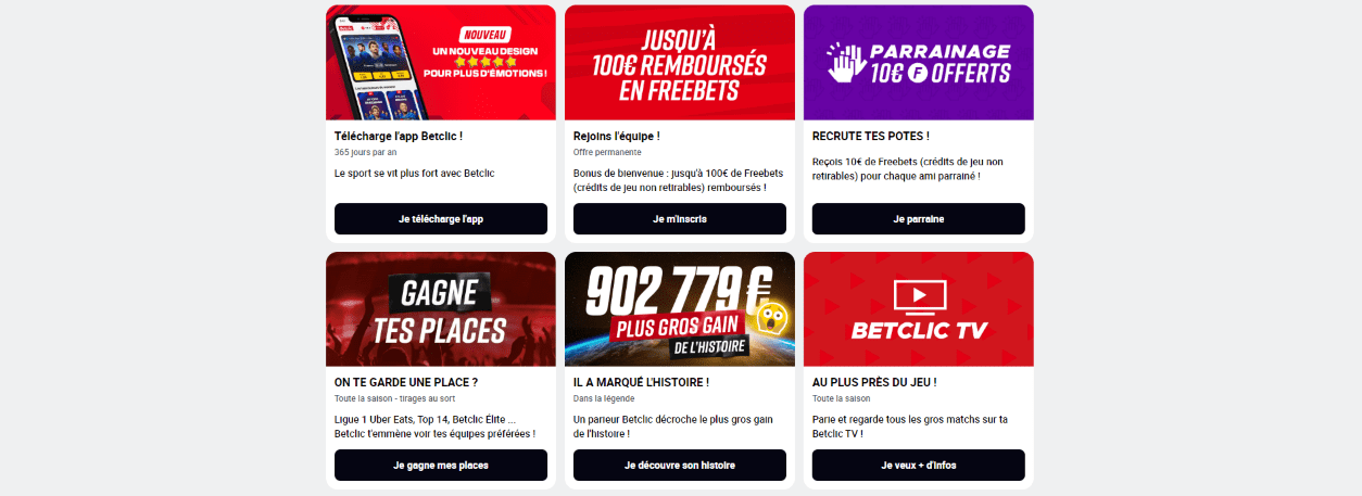 Top Bonus avec Depot Minimum en CasinoBetClic