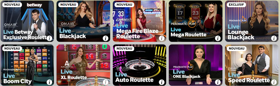 Betway - Live casino & Roulette Meilleur Jeux