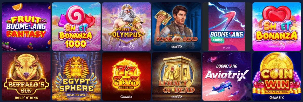 Jeux au BoomerangBet Casino Superbe Boomerang Bet Casino - Tous Jeux en France