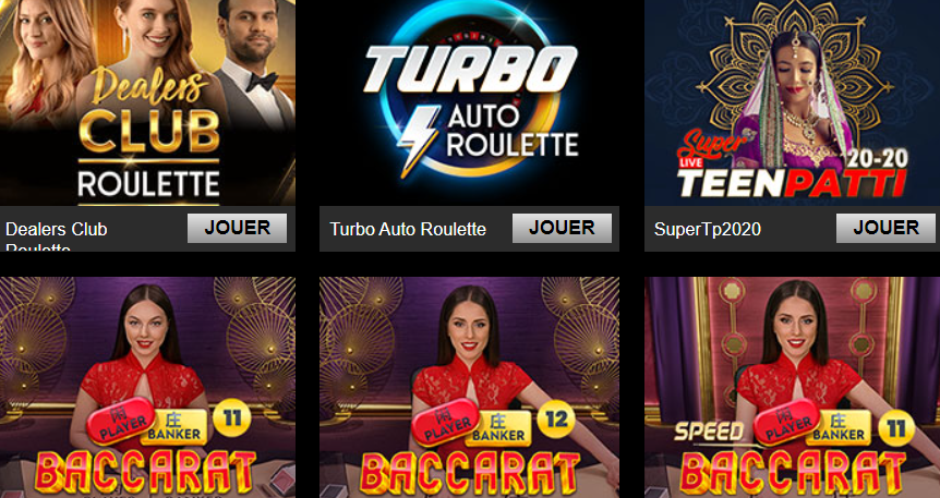 Casino Triomphe retrait jeux en Direct