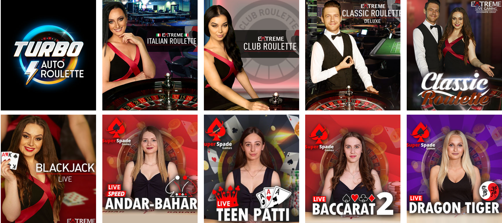 Revue Jeux en Direct proposés Casino Gale et Martin