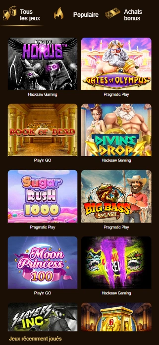 Jeux au Casino Gemo-Bet Avis de Casino Gemo Bet en Ligne et Machines à Sous Jeux