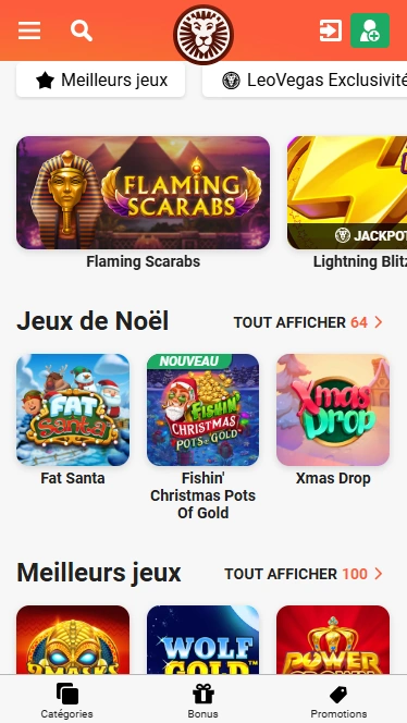 Jeux sur Casino Leo-Vegas Jouer Maintenant LeoVegas Casino en Ligne avec Excellent Jeux