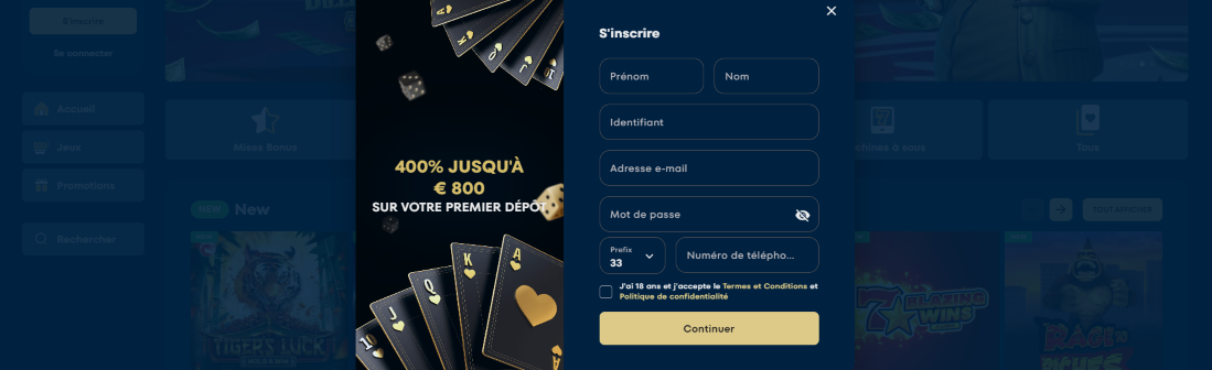Connexion et S’inscrire à Casino Naples France pour Jouer