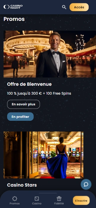 FR Night Casino Proposent Meilleur Bonus sans Dépôt