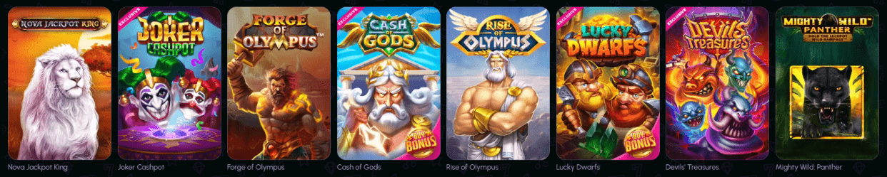 Jeux au Nova Jackpot Casino Top Jeux avec no Deposit Bonus en NovaJackpotCasino FR