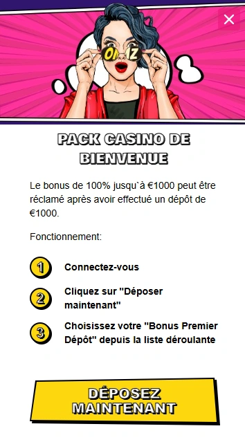 Bonus de Bienvenue au Casino Oh My Zino Profitez Bonus sans Dépôt en Zino Oh My Casino Online