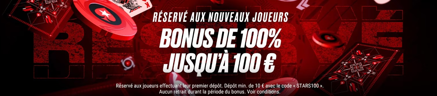 Profitez Bonus sans Dépôt sur Poker Stars Casino EU
