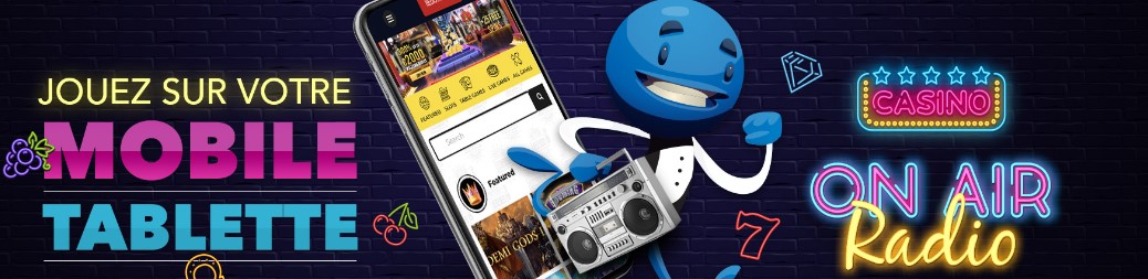 version mobile Casino en ligne Radiocaz application sur smartphone Android et IPhone