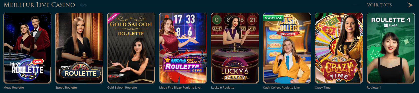 Croupier en Direct Jeux au Slot Una Casino en Ligne